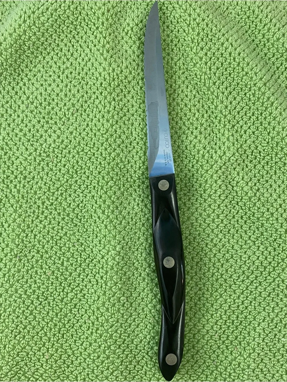 Cutco Black Handle Serrated Trimmer Knife 1721 JG